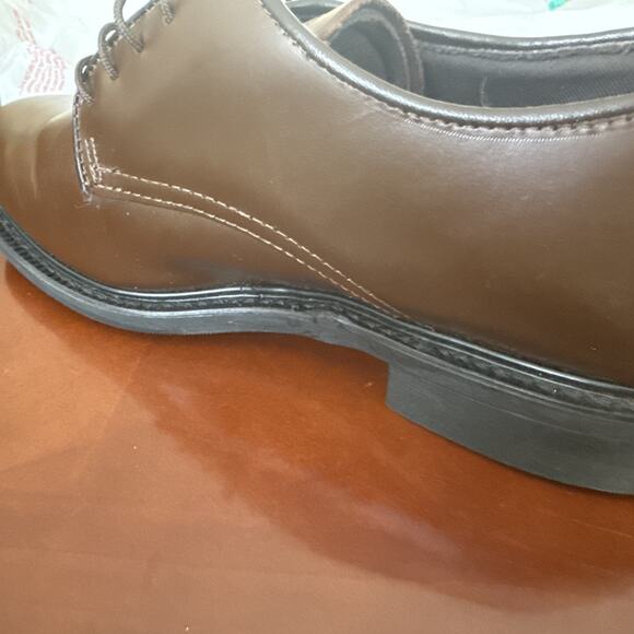 Capps AGSU Brown Leather Oxfords Military Dress Shoes 8 3E USA Made #90259A Rare main image 8